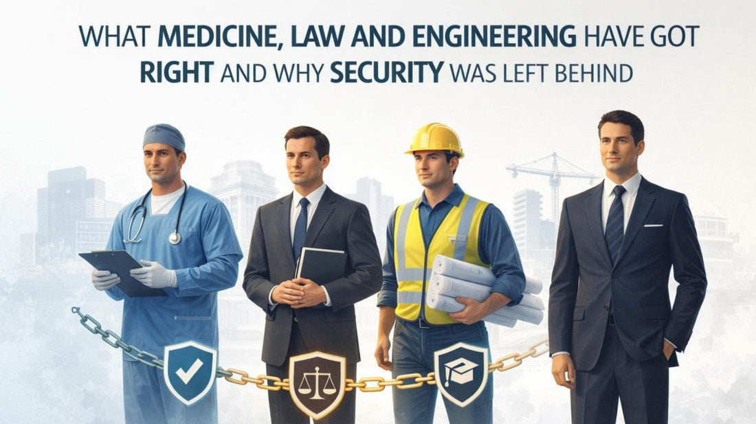 What Medicine, Law And Engineering Have Got Right and Why Security Was Left Behind